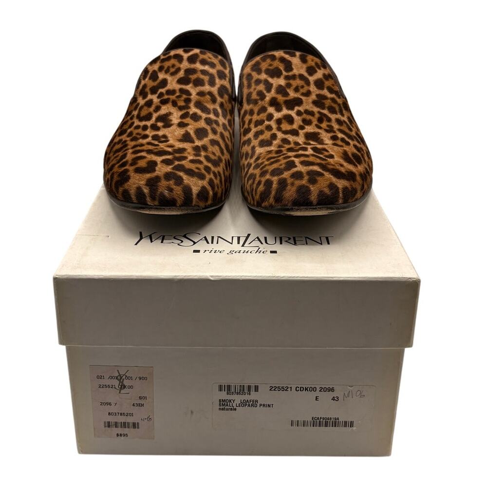 YVES SAINT LAURENT Smoky Loafers Leopard Calf Hair Sz 43/US 10 $895 - Picture 11 of 12